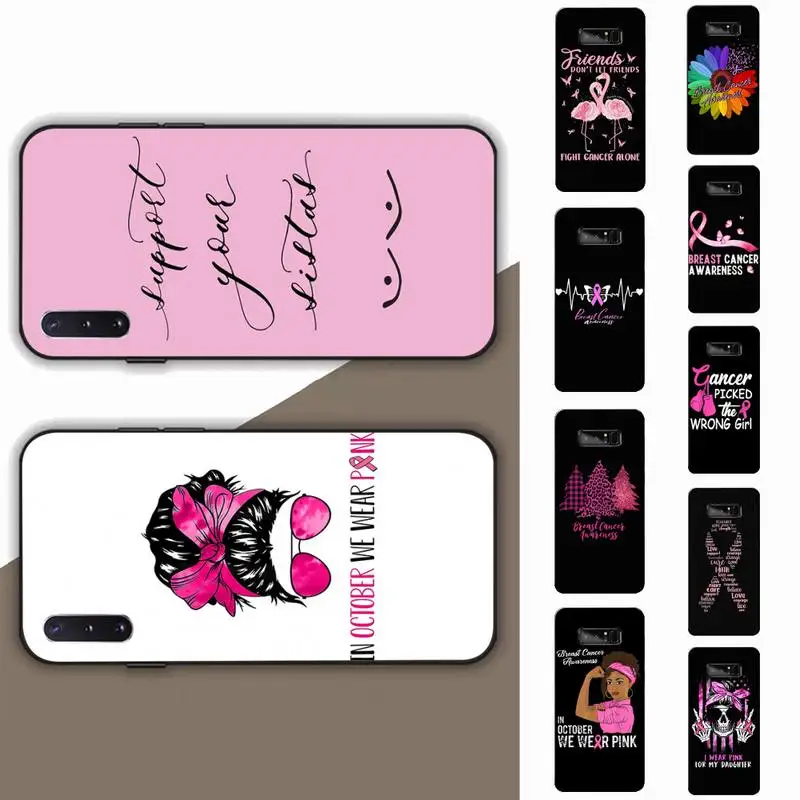 

Girl Breast Cancer Pink Ribbon Phone Case for Samsung Note 5 7 8 9 10 20 pro plus lite ultra A21 12 72