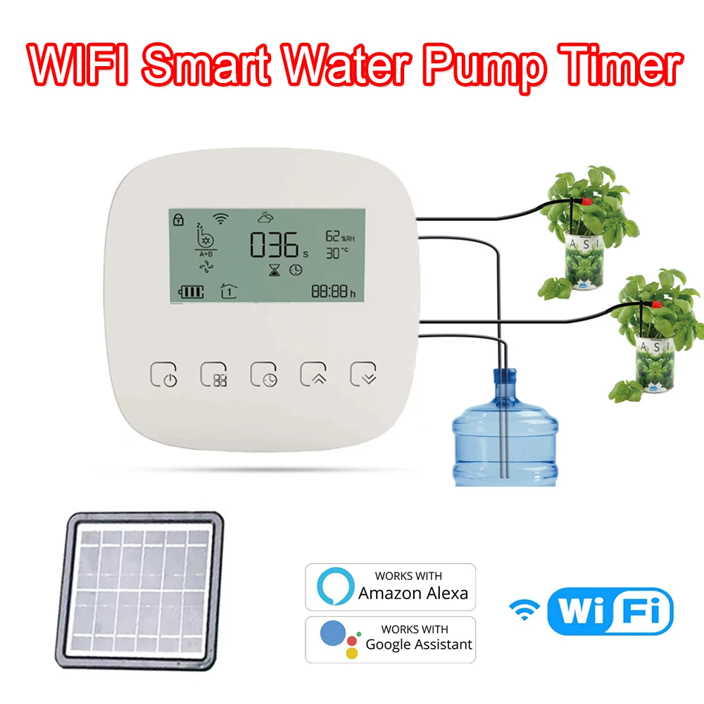 

WiFi Digital Water Timer Smart Automatic Micro-drip Irrigation Controller Dual Pump Watering Machine for Garden Watering System