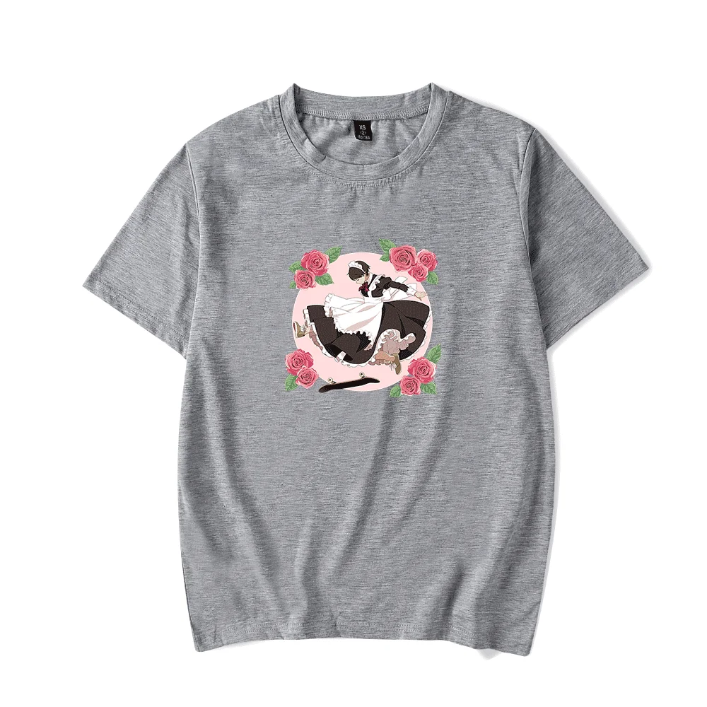 

POWER SLIDE Suzushiro Maid skateboard Anime Armed Girl's Machiavellism 2D Print Women/Men Clothes Hot Sale Tops Short