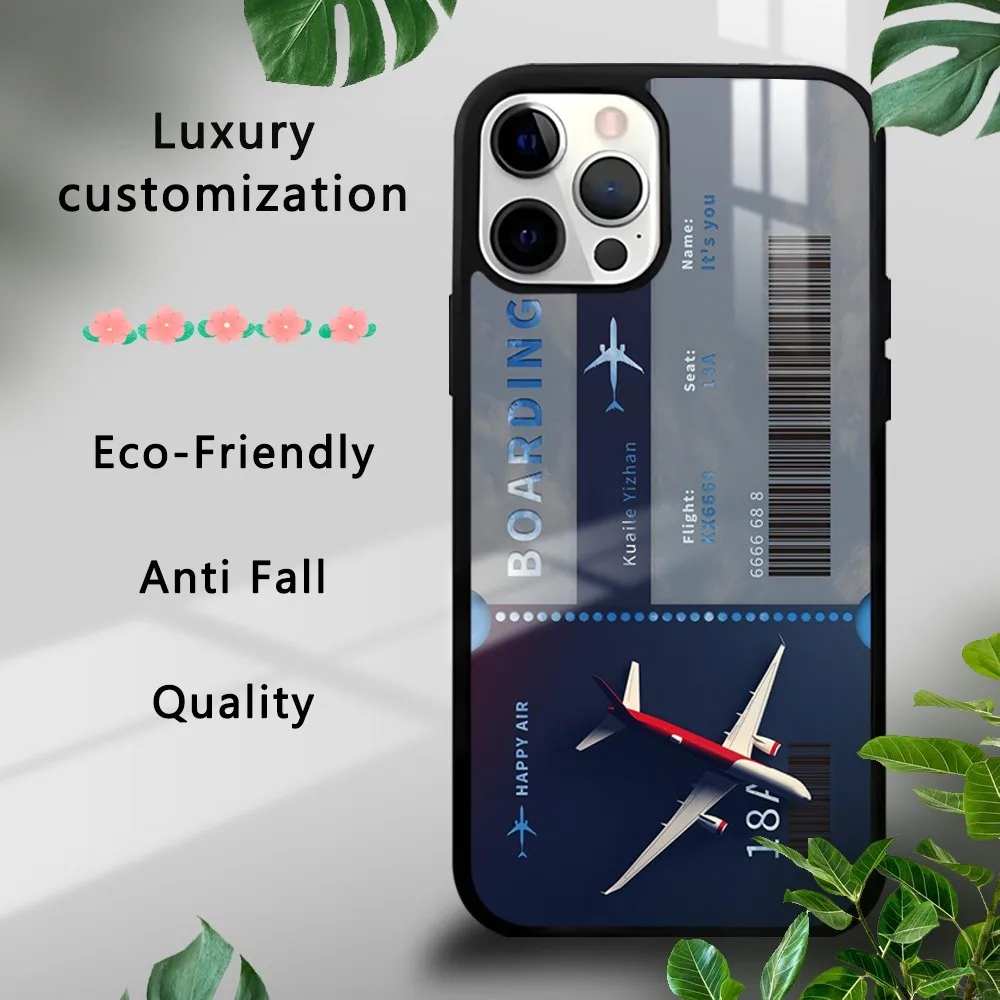 Travel-nspired Airplane Route Phone Case For iPhone 16 15 14 13 12 11 Pro Xs Max Mini Plus Celulares Hard Funda