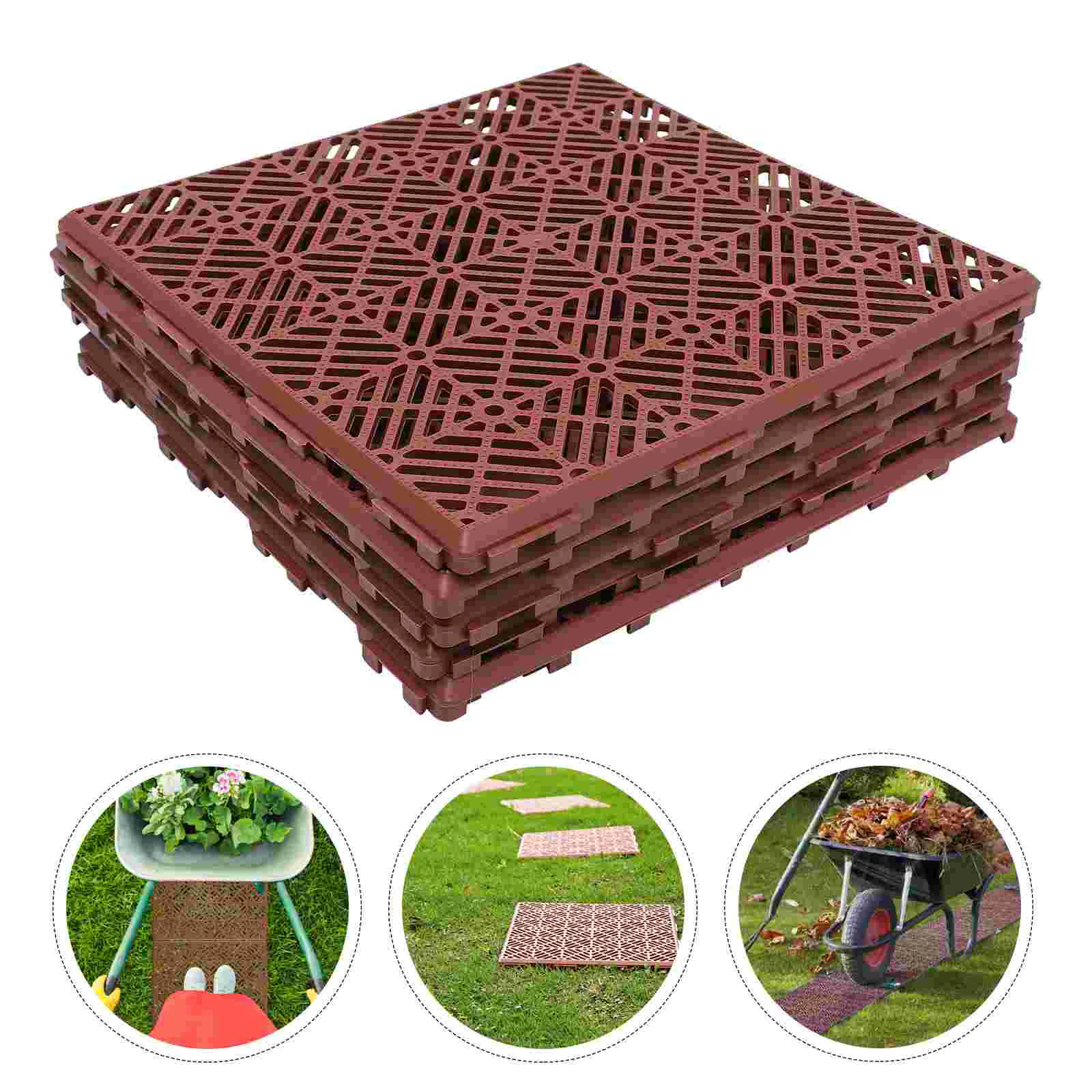 

5pcs Anti-Skidding Outdoor Garden Floor Mats Floor Splicing Anti-Slipping Mat