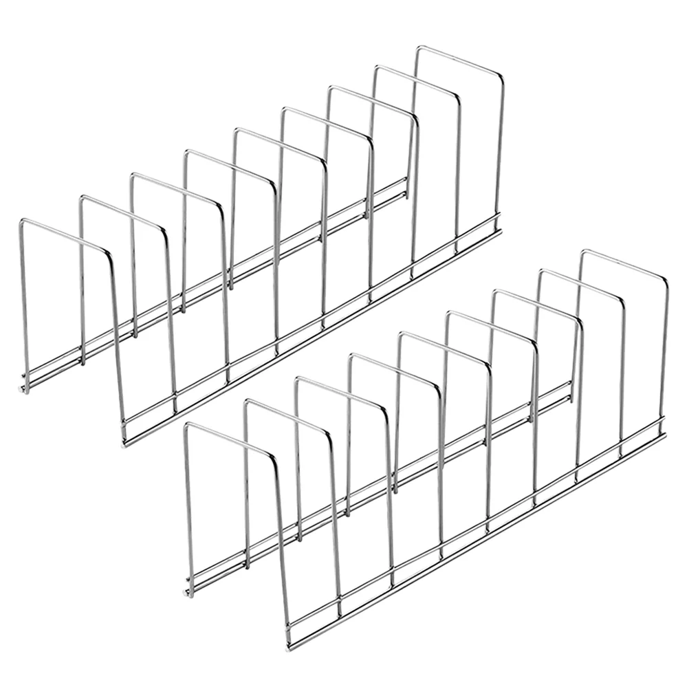 

2pcs Kitchen Dish Rack Stainless Steel Drying Plate Organizer Storage Shelf Countertop Kitchen Organizer