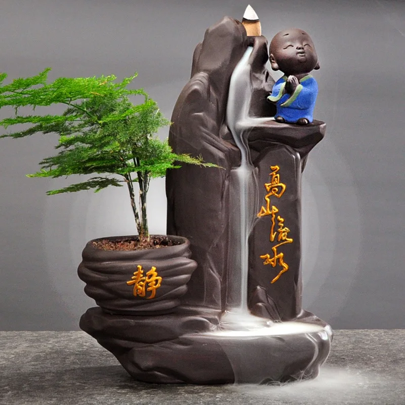 

Zen Scentsy Incense Burner Antique Spiritual Office Backflow Smoke Fountain Aesthetic Creative Alpine Portainciensos Humidifier