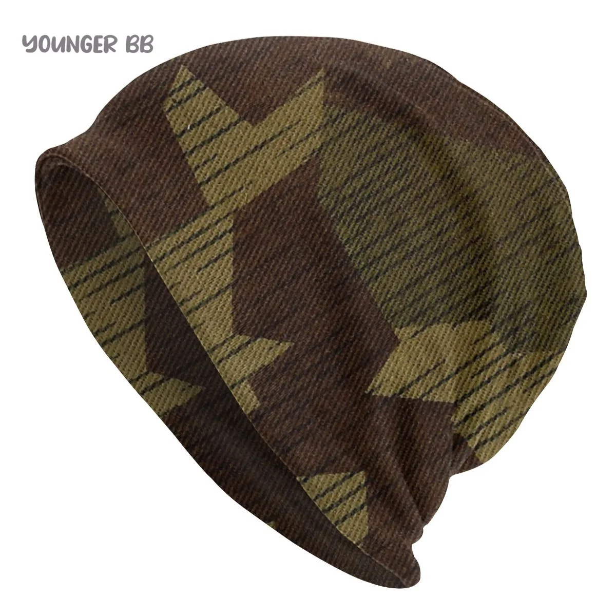

Bonnet Hats Camouflage Army Men Women's Knitting Hat Splittertarn B Luftwaffe German WW2 Winter Warm Cap Beanies Elastic Caps