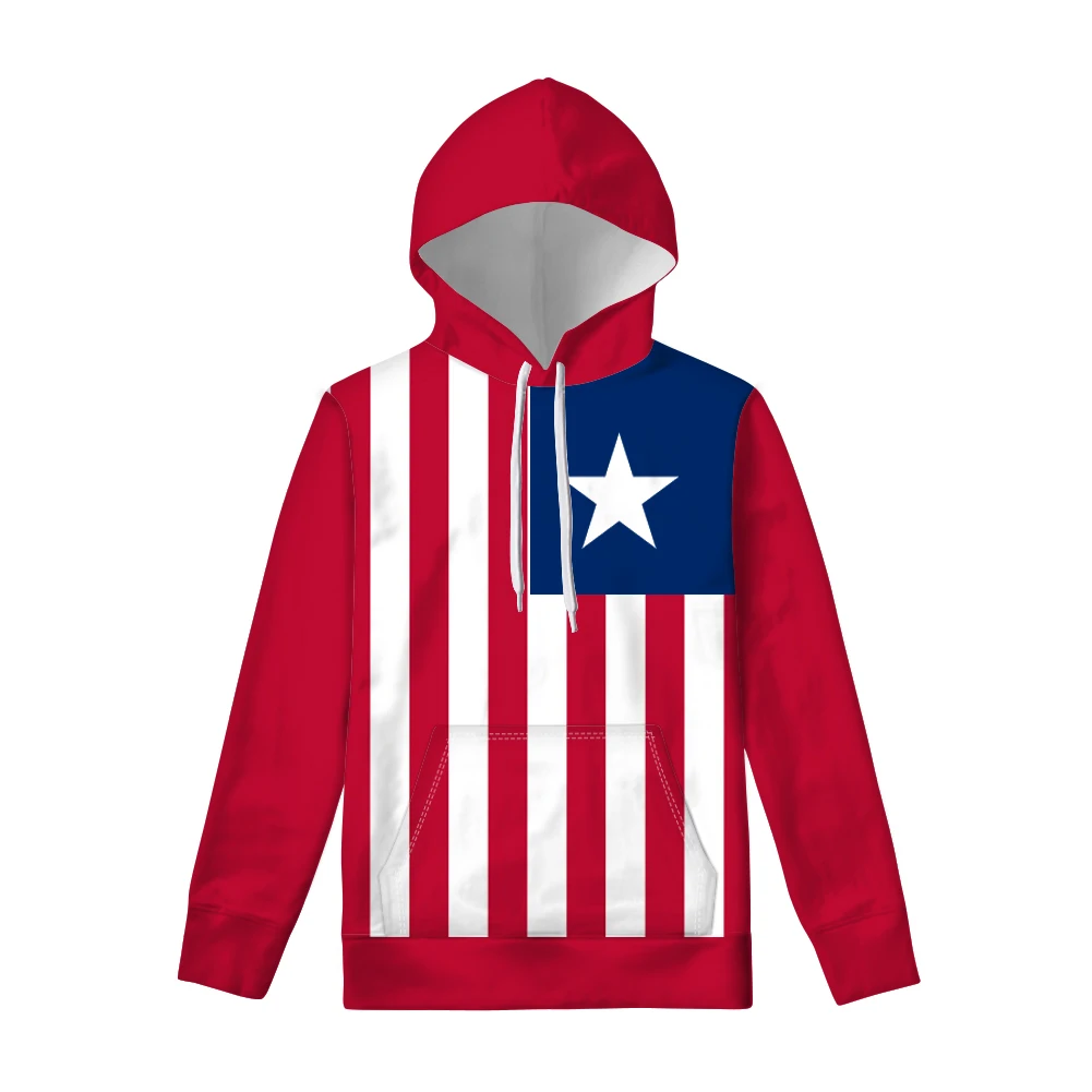 LIBERIA Hoodie Diy Free Custom Made Name Number Sweatshirt Nation Flag Lr Liberian Country College Print Photo Logo Clothes