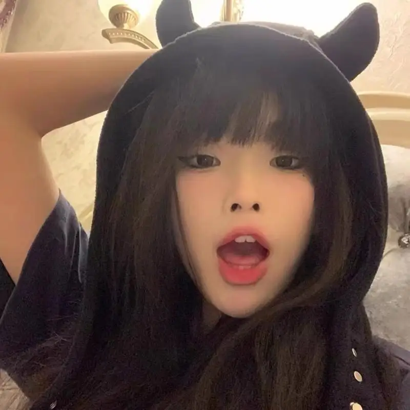 K3NF Мужчины Женщины рог HAP HAT HALLOWEEN COSPLAY OUTER Ветропроницаемые уши защищает шляпу