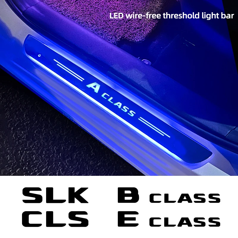

For Mercede Benz A CLASS B CLASS C CLASS E CLASS S CLASS CLA CLS SL SLC auto parts Custom Wireless LED Car door sill mood light