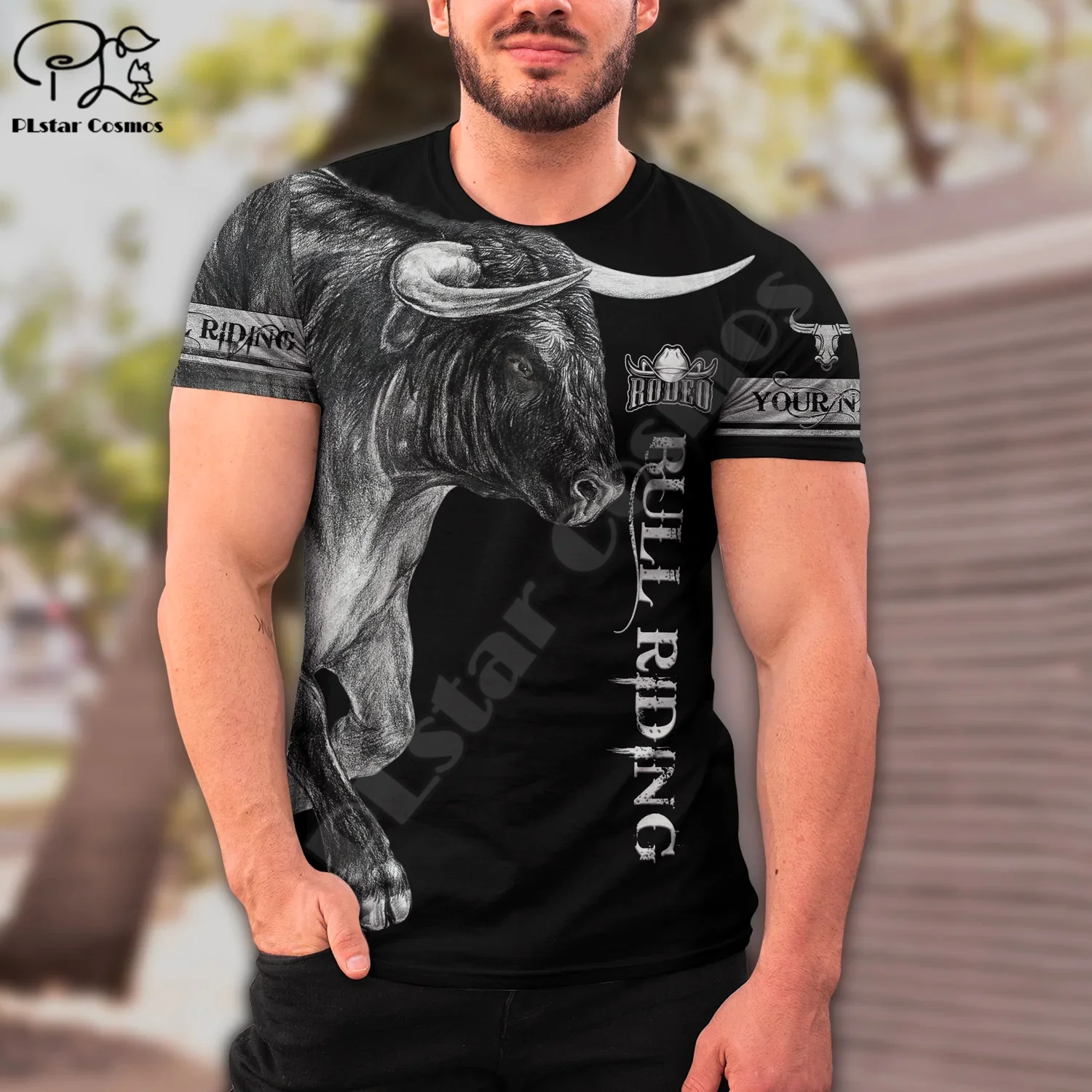 

Cosplay Bull Riding Cowboy Rodeo Vintage Tattoo Retro 3DPrint Streetwear Unisex Summer Casual Harajuku Short Sleeves T-Shirts X1