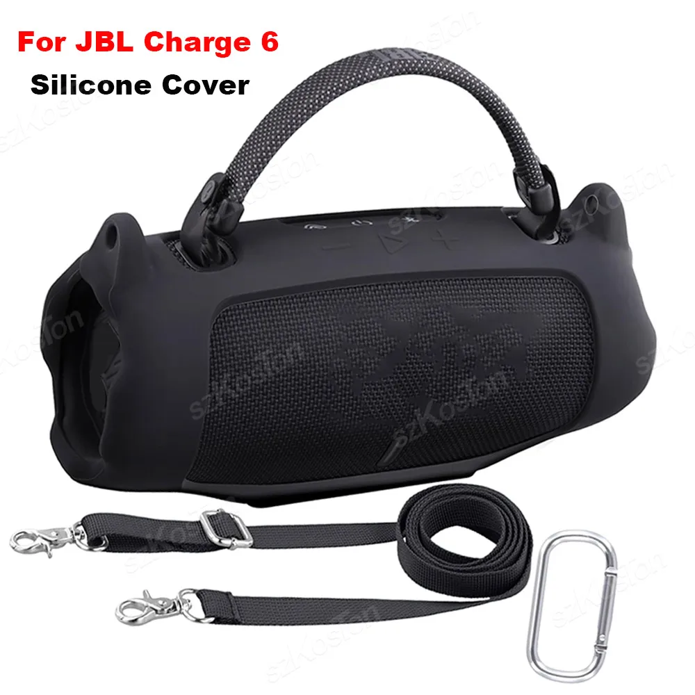 Фото Силиконовый защитный чехол для JBL Charge 6, Bluetooth-динамик, мягкий рукав с плечевым ремнем для JBL Charge6, аксессуар №1