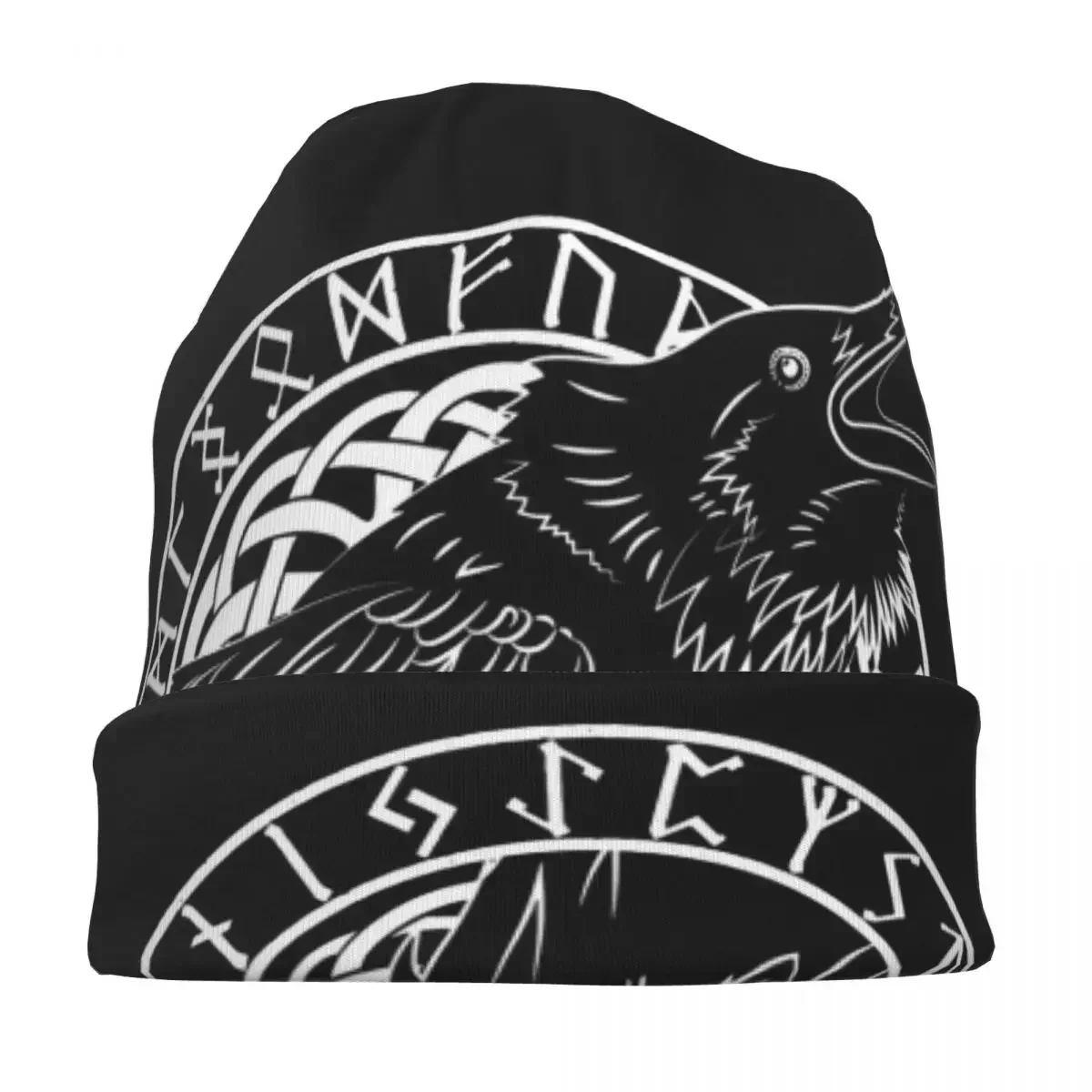 Odins Raven Huginn или Munnin шапки унисекс для взрослых вязаная шапка с капюшоном теплая в