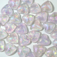 10pcs 12x12mm shiny small heart shape beads for earring necklace keychain mobilephone resin diy bead jewelry making accessories