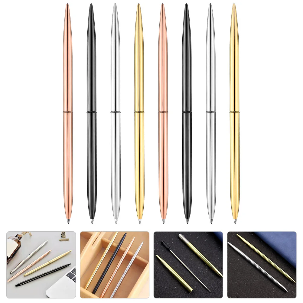 

Pen Pens Ballpoint Writing Sign Metal Decorative Office Ink Students Signature Nordic Point Ball Slim Business Lightweight