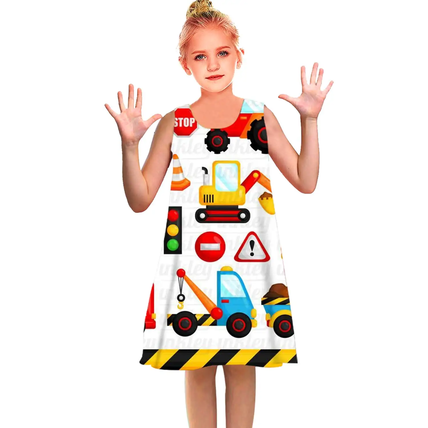 

casual dress with girls under The cartoon children summer Dresses for girls of 14 years baby clothes Female kids clothes