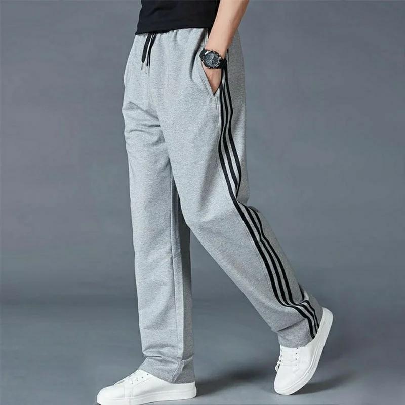 

Open-Crotch Pants Spring and Autumn Sports Pants Men's Straight Loose Striped Casual Pants Invisible Zipper Men Pants Pants