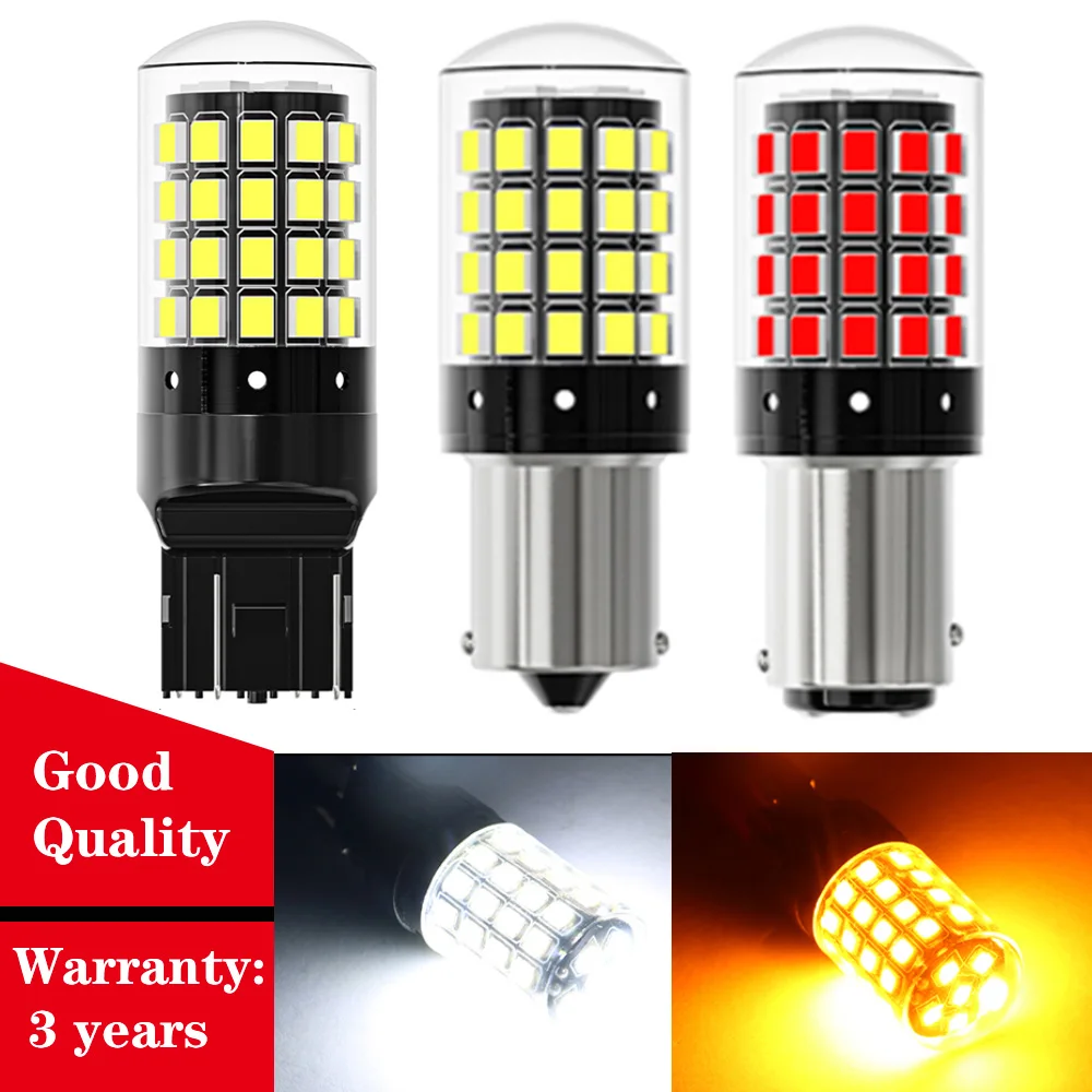 

2x 1156 BA15S P21W BAU15S PY21W 1157 P21/5W BAY15D LED Bulbs 2835 54smd Led CanBus Lamp for Turn Signal Light Reverse Tail Light