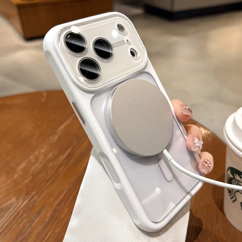 Фото Защитное стекло для камеры, прозрачное, магнитное, для чехла Magsafe, для iPhone 15 16 17 Pro Max, мягкий гибридный бампер, ударопрочная задняя крышка №4