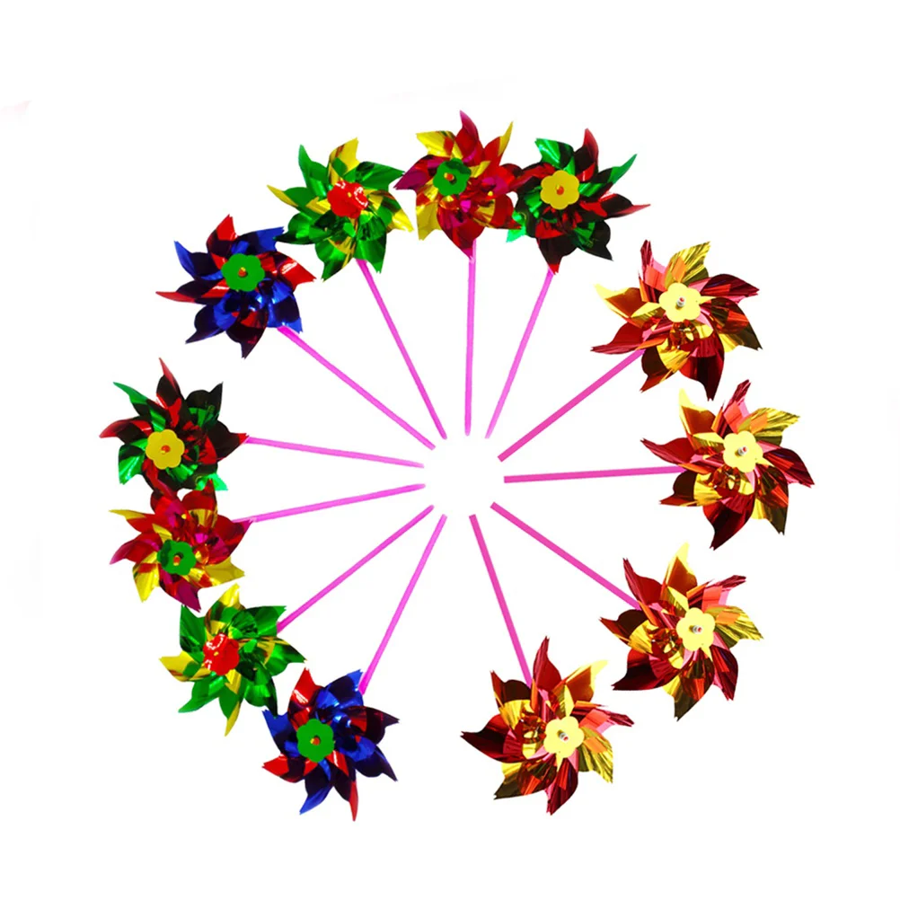 

20 Pcs Plastic Pinwheel Windmill Toy Colorful DIY Toys Kids Spinner Child Kidcraft Playset