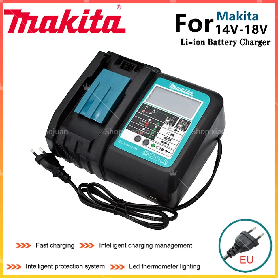 

100% Original Makita Charger 14.4V-18V DC18RC Battery Charger Makita 6000mAh Bl1830 Bl1430 BL1860 BL1890 Tool Power Charger
