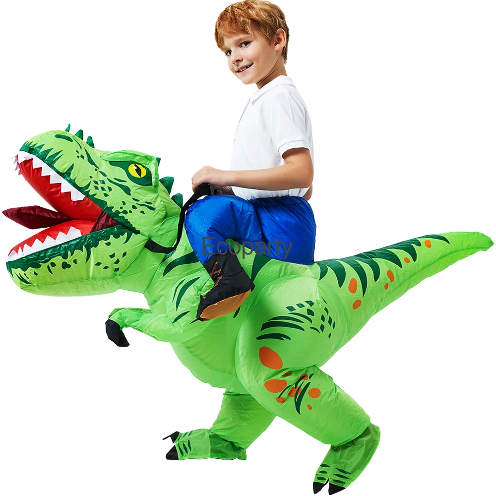 

Kids T-Rex Dinosaur Inflatable Costume Child Anime Purim Halloween Christmas Party Cosplay Costumes Dress Suit for Boys Girls 50