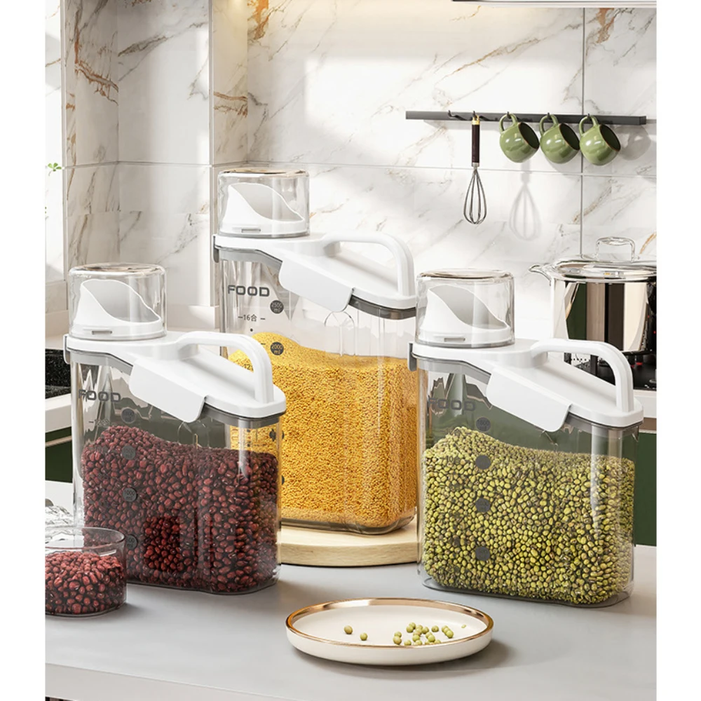 

Kitchen Organizer Snack Dry Tea Storage Tank Safe Non-toxic Multigrain Storage Tank Silicone Environmentally Friendly Kitchen