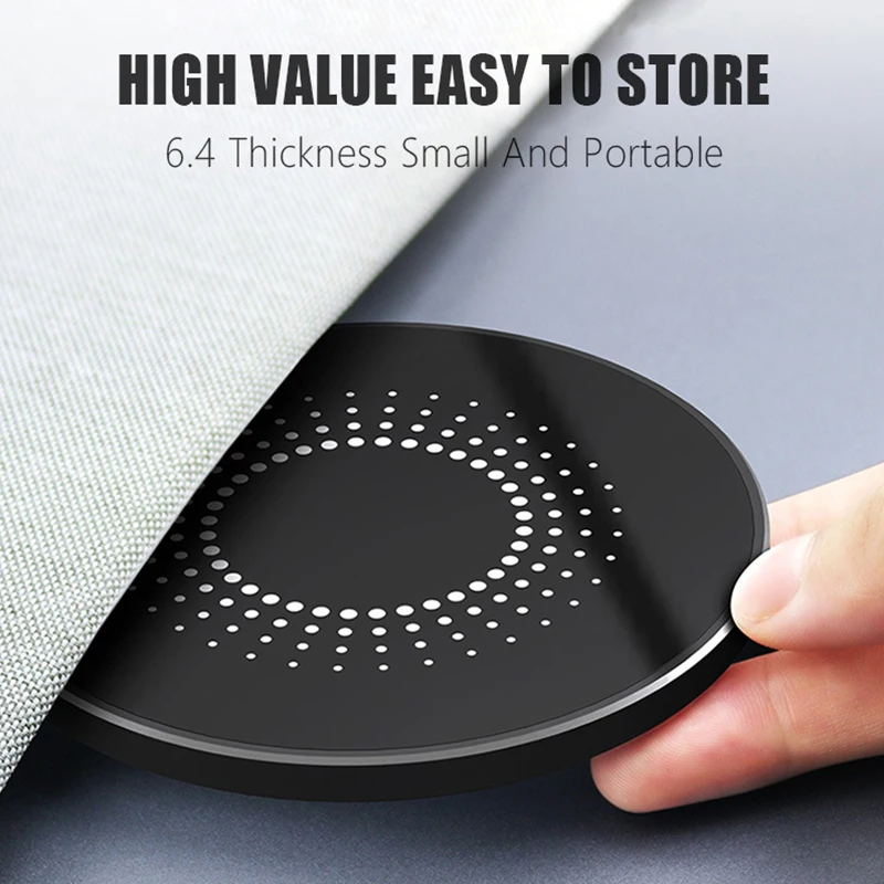 15 Вт Беспроводное зарядное устройство стеклянный зеркальный металлический