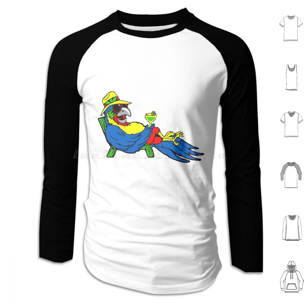 Толстовки Parrot Nyelonjor с длинным рукавом Jimmy Buffett Beach Parrothead Margaritaville Surfing Pirate