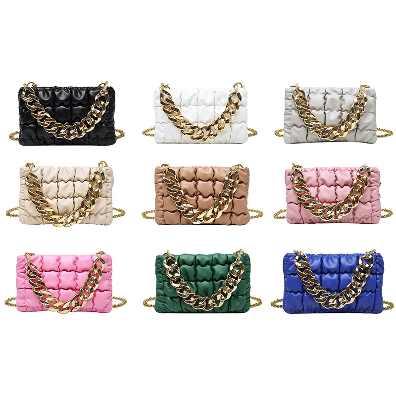 Новинка 2022 маленький клатч на цепочке сумки через плечо из искусственной кожи