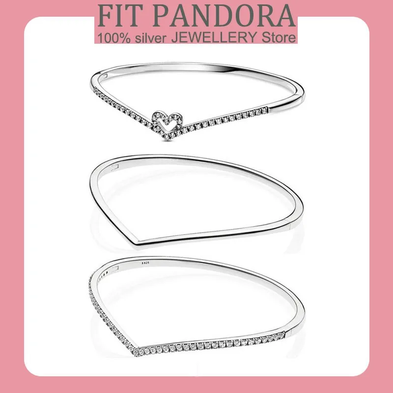 

2022 Luxury S925 Sterling Silver Open Crown Women's Bracelet Fit Wedding Gifts Couples Fashion Charm Jewelry