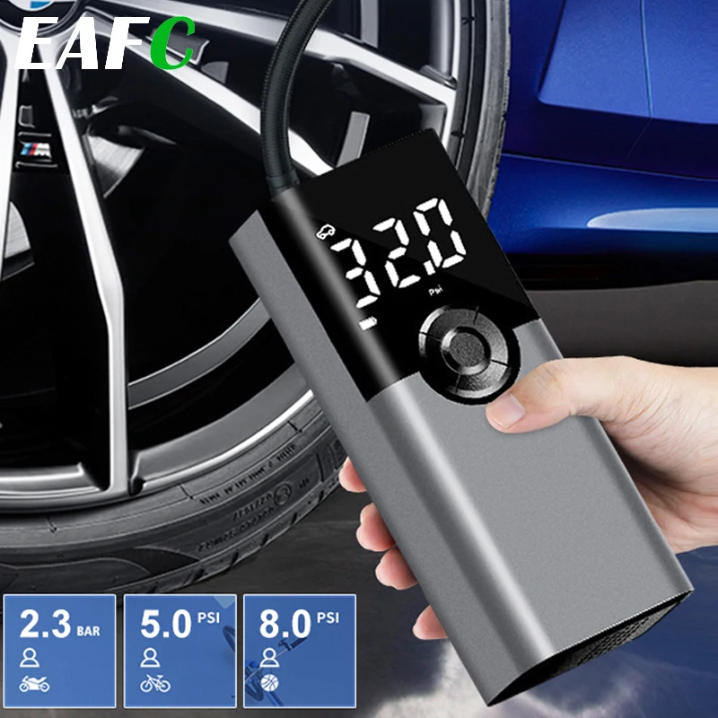 

Smart Wireless Air Pump 150PSI Car Air Compressor 4000mah Wireless Car Air Pump HD Display Car Tire Inflator for Car Motorcycle