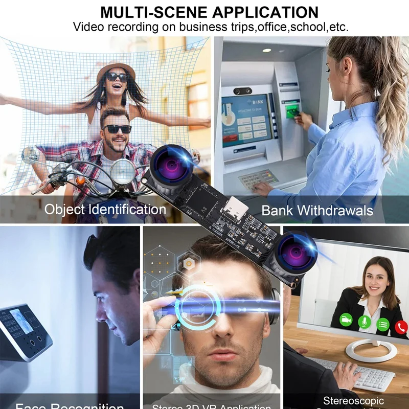 Синхронная 3D стерео VR USB камера 3840X1080P 4MP 60Fps Mini двойной модуль камеры с