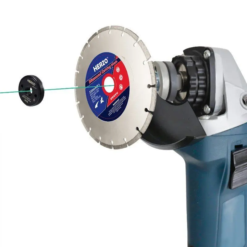 Алмазная пила HERZO 230 мм для угловой шлифовальной машины по дереву