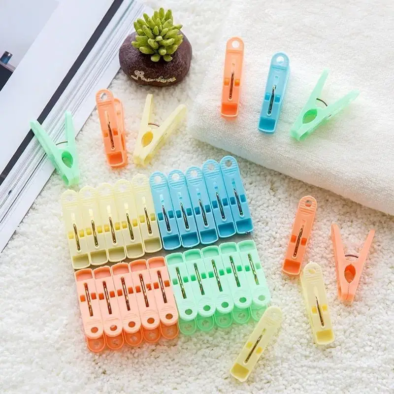 

20Pcs Underwear Retail Sealing Tools Plastic 4 Colors Fixing Clip Gadgets For Home Interior Home Decoration Clothes Pin Clamps
