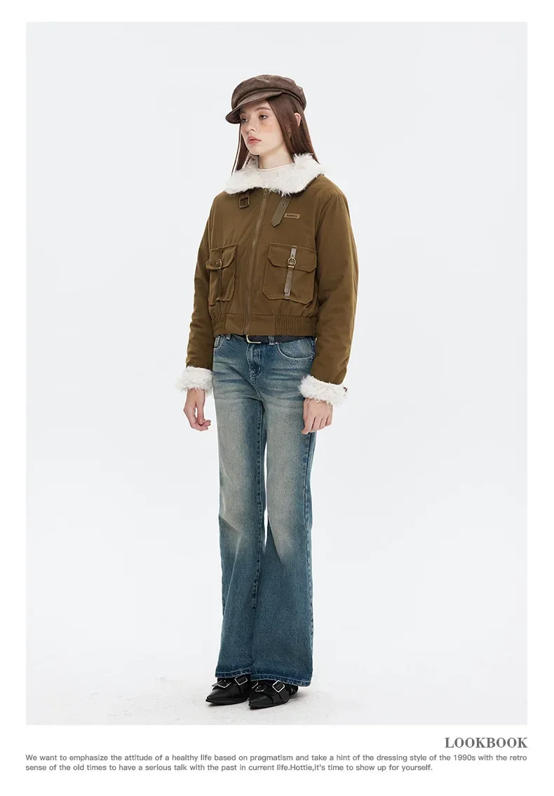 Женская короткая хлопковая куртка универсальная Стильная верхняя одежда с