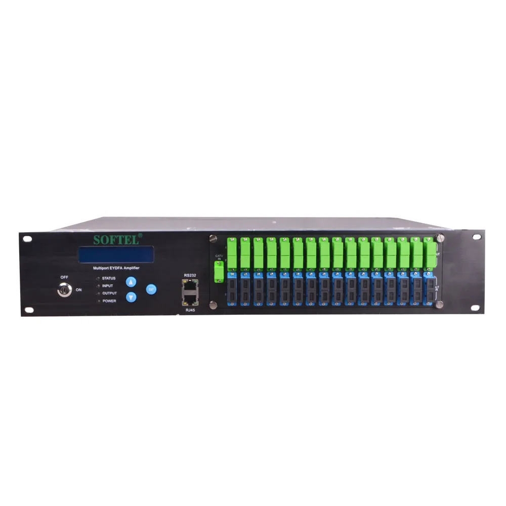 

New 1550nm Edfa 32 Port 23dBm With SCAPC SCUPC Connector Multi-port Optical Amplifier