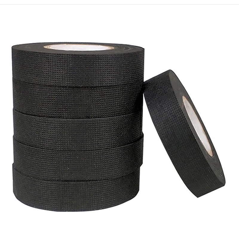 

15M Heat-resistant Retardant Adhesive Tape Cloth Fabric Tape For Automotive Cable Tape Harness Wiring Loom Electrical Heat Tape