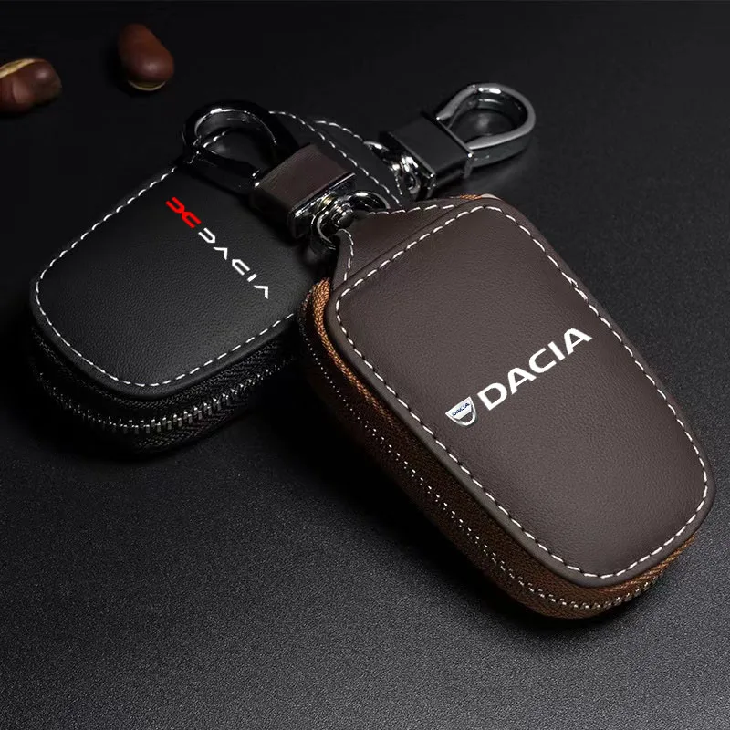 

Leather Car Key Case Folding Remote Control Protect Cover For Fiat Dacia Logan Mcv 2 Duster Sandero Lodgy Dokker Stepway Solenza