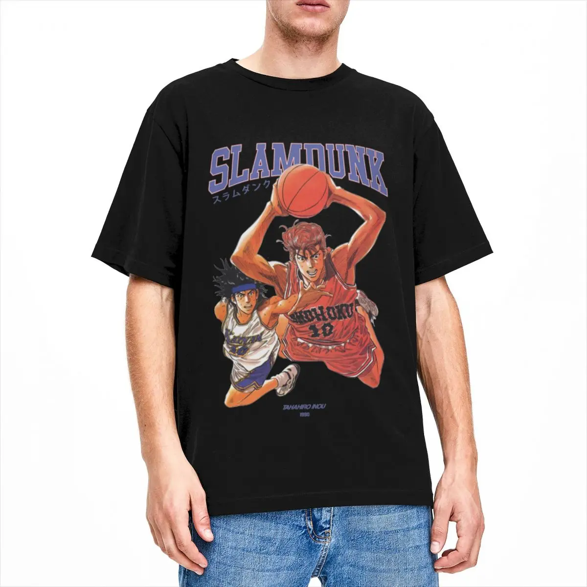 

Men Women Slam Dunk Bootleg Vintage Shirt Merchandise Hanamichi Sakuragi 100% Cotton Clothes Vintage Tee Shirt Unique T-Shirt