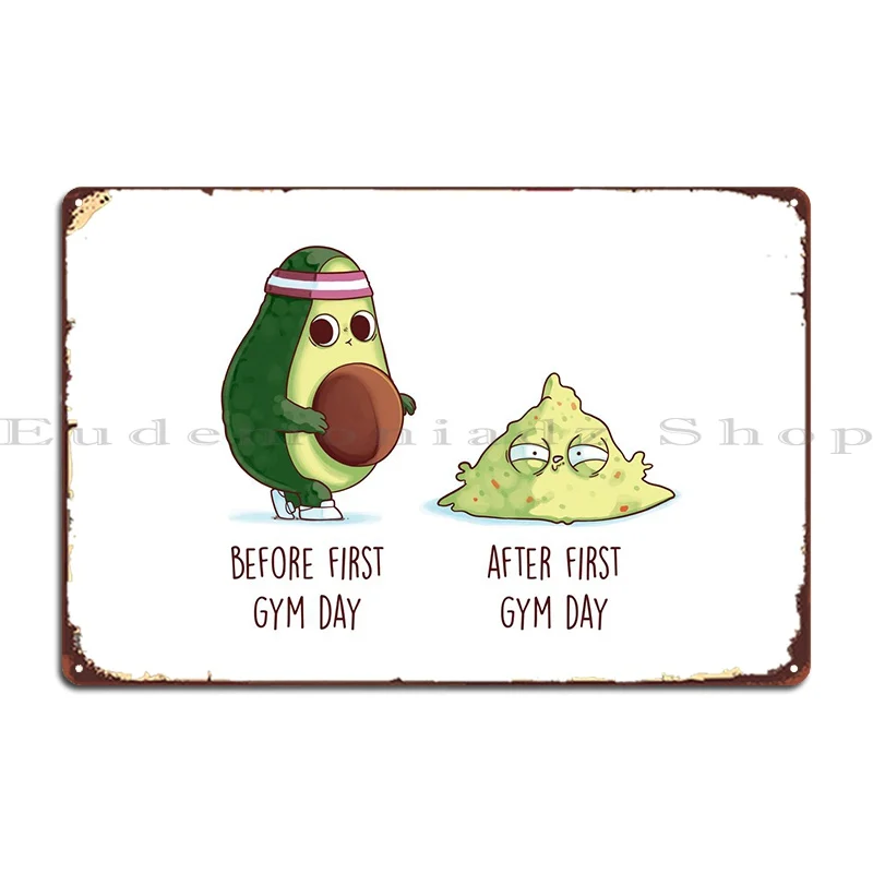 

Металлические знаки до первого дня спортзала, Настенная пещера, кинотеатр, персонаж из Жестяного знака на заказ