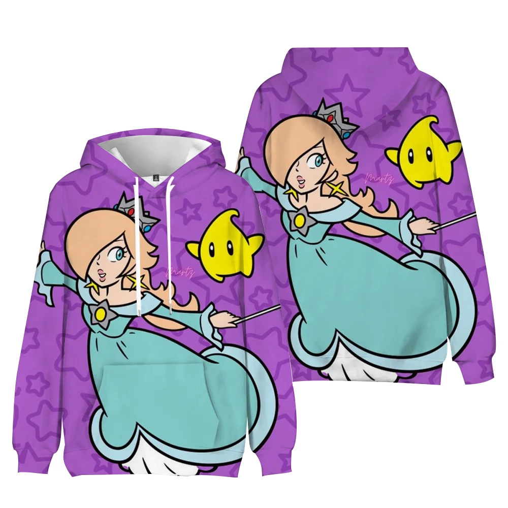 3D Супер Братья Марио персиковая принцесса короткая пленка бригитт толстовка с