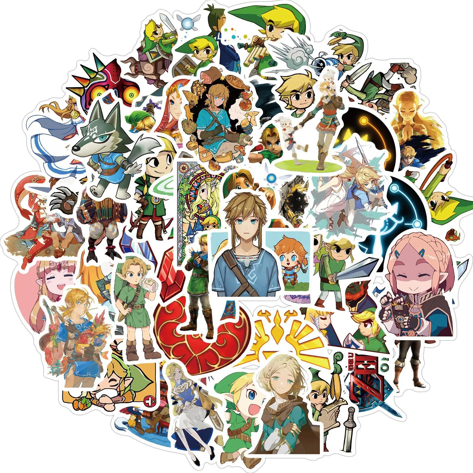 

10/50Pcs/Set The Legend of Zelda Stickers Game Anime Sticker Laptop Pvc Waterproof Cartoon Graffiti Decals Kids Classic Toys Gif