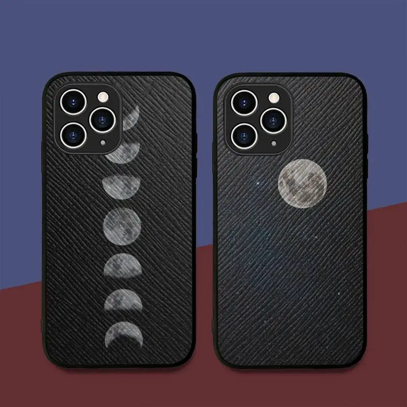 

Moon Astronaut Phone Case Hard Leather Case for iPhone 11 12 13 Mini Pro Max 8 7 Plus SE 2020 X XR XS Coque