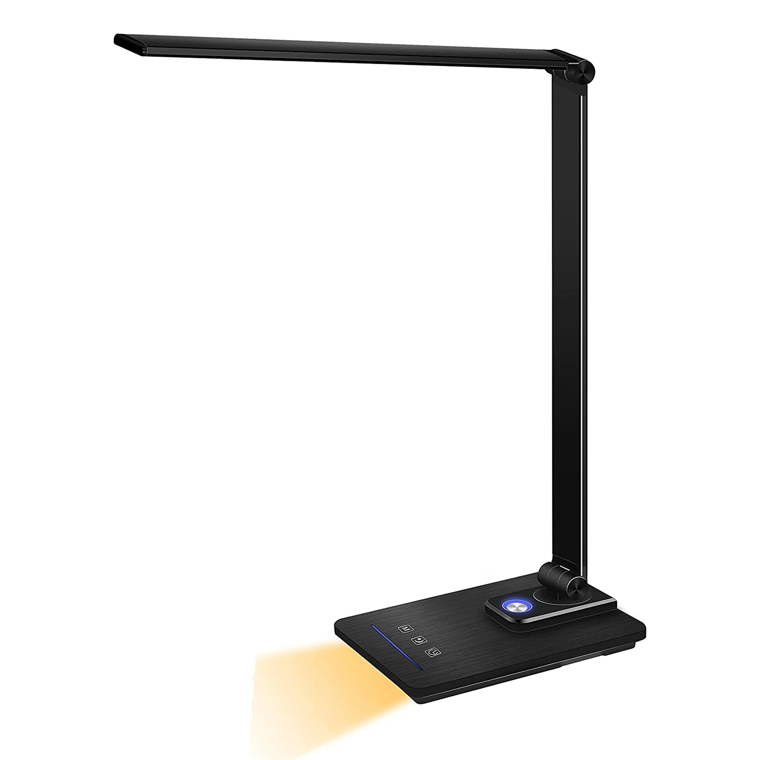 

LED Desk Lamp,Dimmable Desk Light,5 Colors Modes and 6 Brightness Levels,With USB Charging Port, Night Light(Black)