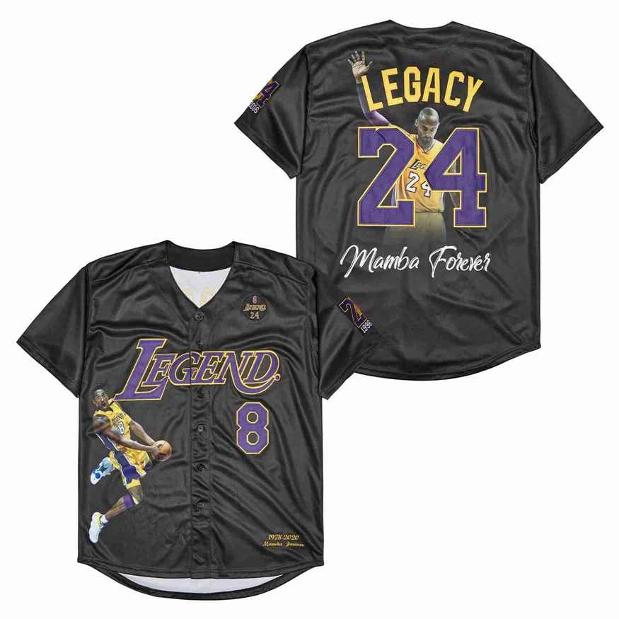 Baseball Jersey Legend 8-24 Legacy Jerseys Sewing Embroidery Printed Portrait Sports Outdoor High Quality White Black 2023 New