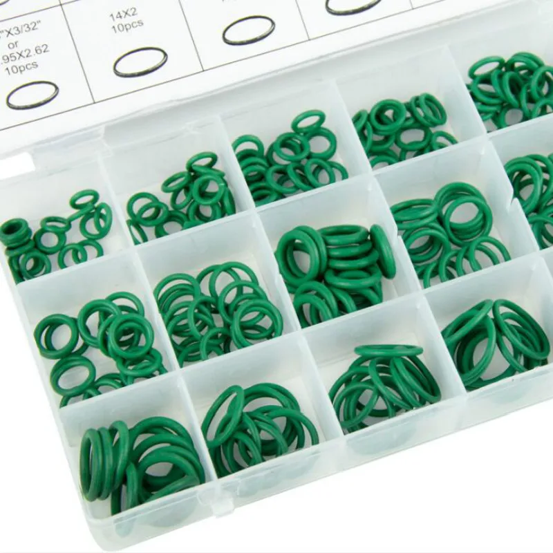 

270Pcs 18 Sizes Air Conditioning HNBR O Rings Car Auto Repair Tools Rubber Air Conditioning Refrigerant Ring Sets Car Tools