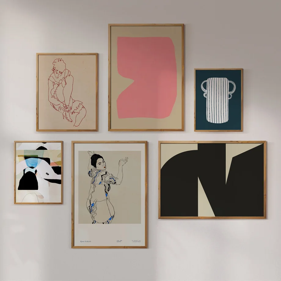 Абстрактные Геометрические линии листья человеческая скульптура скандинавские