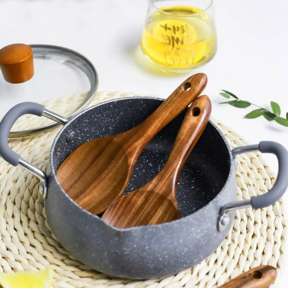 

1pc Wood Rice Spoon Rice Paddle Scoop Wooden Kitchen Spoon Ladle Tablespoon Big Serving Spoon Wooden Kitchen Utensils Tableware