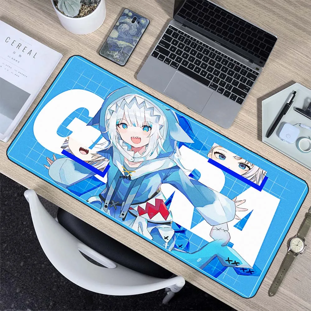 

Gawr Gura Ice and Snow Anime Shark Girl Large Mouse Pad Computer Desktop Desk Pad Gamer Laptop Player Accessories Cute Mouse Pad