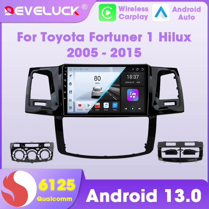 Автомобильное радио Android Auto Carplay для Toyota Fortuner 1 AN50 AN60 Hilux Revo Vigo 2005-2015 Мультимедийные