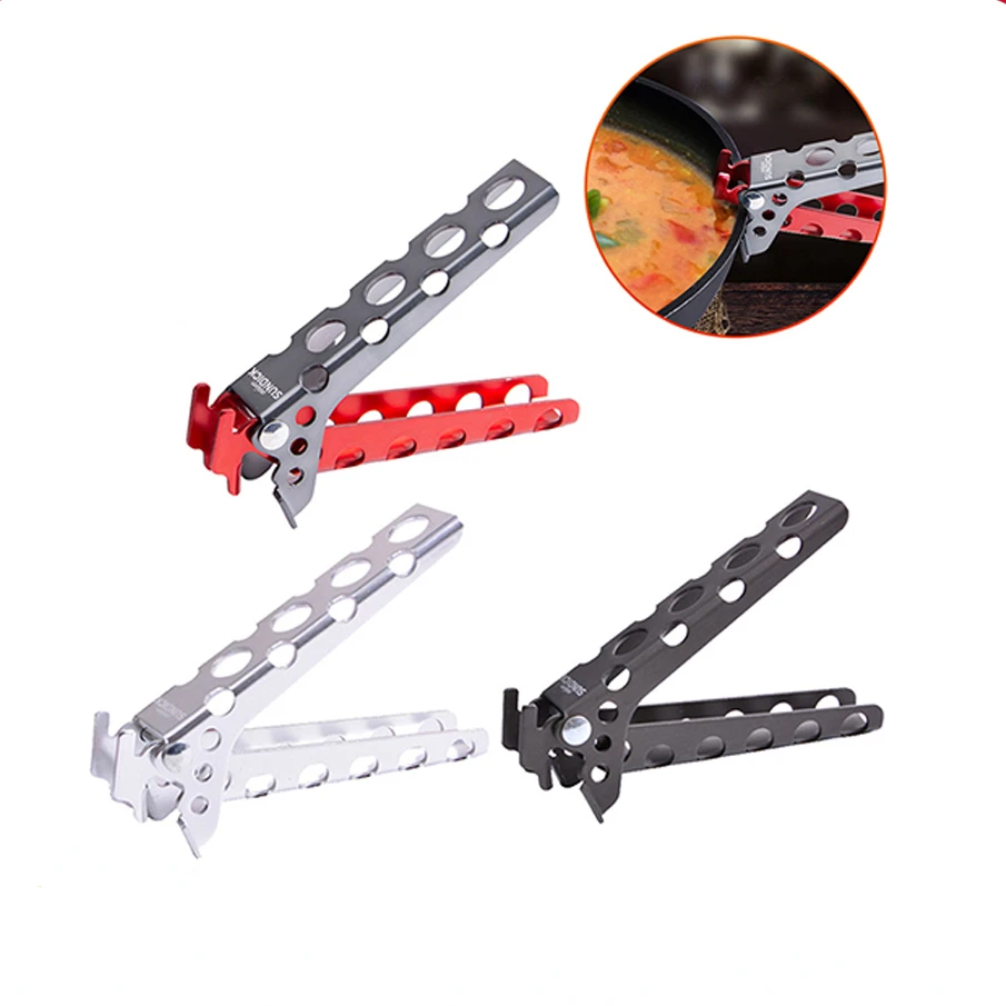 

2Pcs Anti-Scald Pot Pan Bowl Gripper Aluminum Pot Clamp Pan Handler Lifter Cooking Gripper Camping Cookware Holder Outdoor Tool