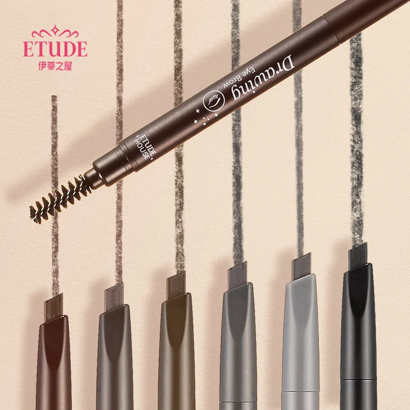 

Etude 2 in 1 Natural Eyebrow Pencil Double-ended Triangle Lasting Female Not Easy To Take Off Color Waterproof Sweat Eyebrow Pen